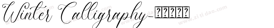 Winter Calligraphy字体转换